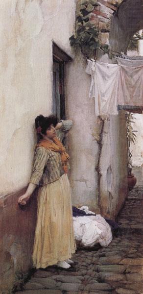 Resting, John William Waterhouse